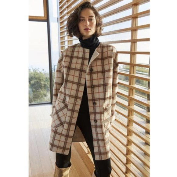 🖤Plaid double face wool reversible 2-in-1 coat FIRM - Picture 5 of 16